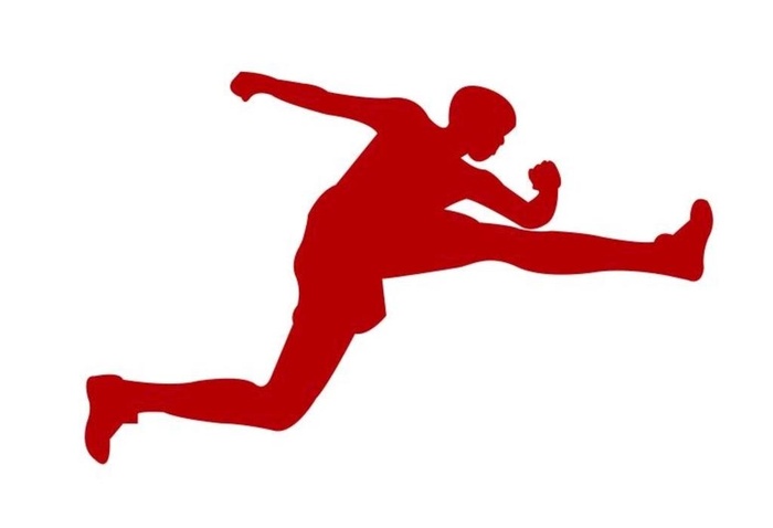 矢量跨越剪影图片