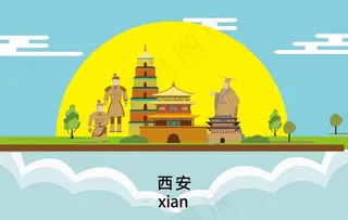 西安元素图片
