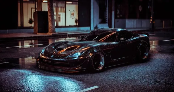 黑色跑车汽车图片