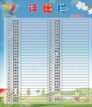 评比栏图片