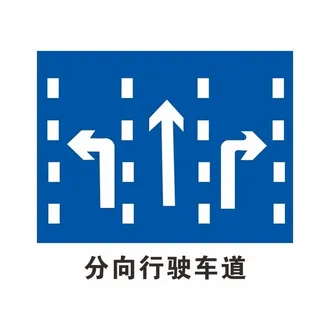 分向行驶车道 图片