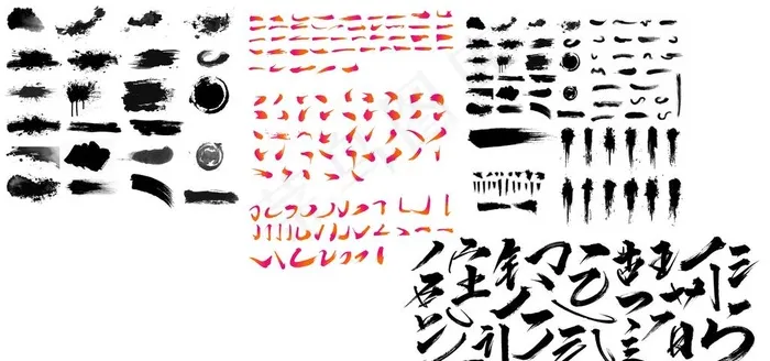 笔触图片(3543X1772(DPI:300))psd模版下载