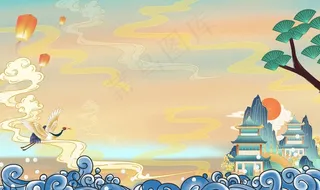 国潮风背景 图片