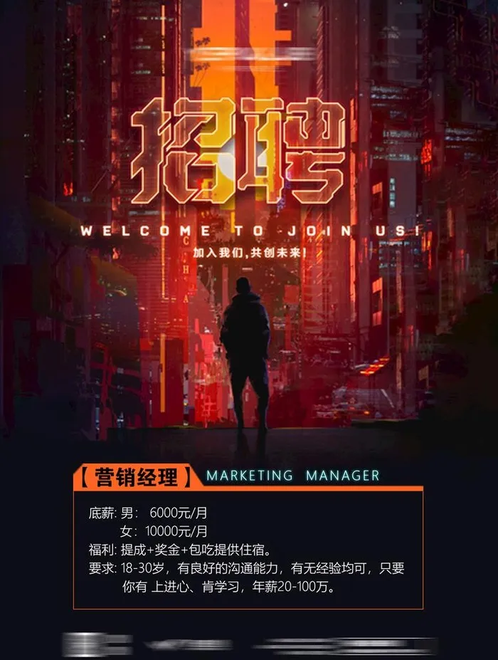 招聘图片(1701x2324)psd模版下载