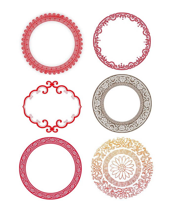 传统圆框图片
