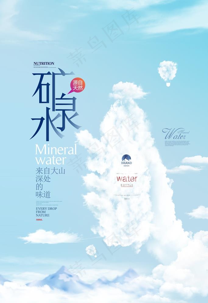矿泉水图片(3543x5315)psd模版下载