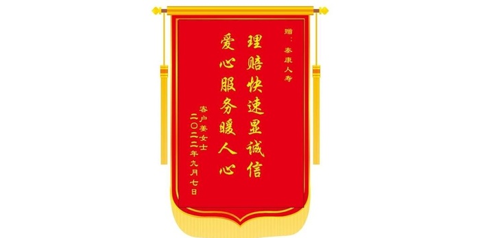 泰康人寿保险公司锦旗图片