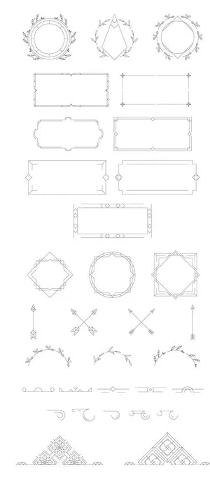 古典传统窗格纹样图片