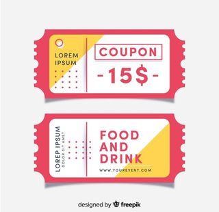 优惠券矢量图片