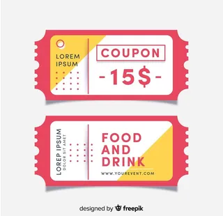 优惠券矢量图片