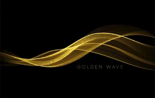 金色线条粒子光效   图片