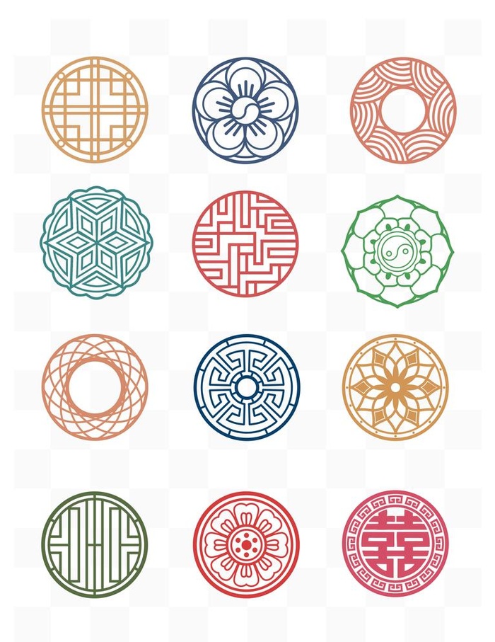 中国传统圆形纹图片
