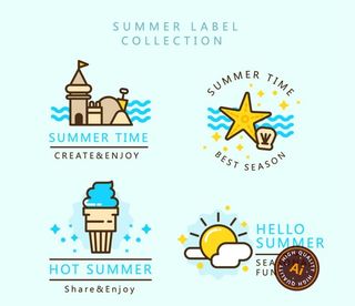 夏季图案可爱贴纸图片