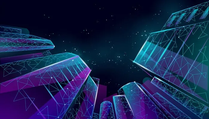 科技建筑图片ai矢量模版下载
