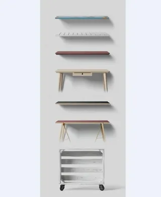 实木书架桌子图片