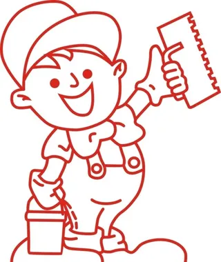 卡通装修工人图片