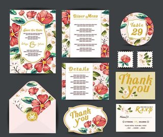 手绘清新邀请卡图片