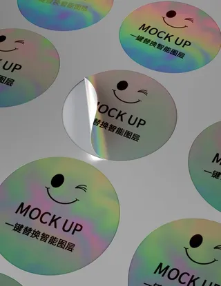 镭射贴纸样机图片