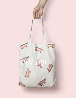 手提挎包布包女包样机素材图片