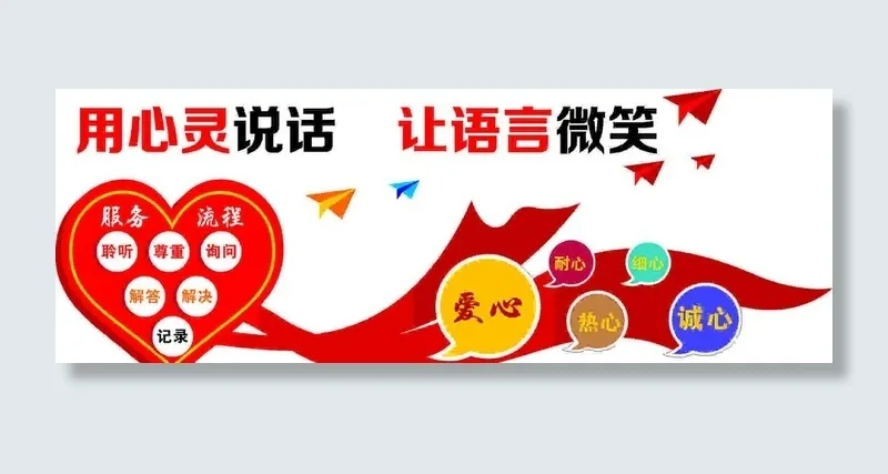 电话客服文化墙图片cdr矢量模版下载