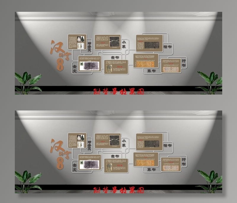 汉字的演变发展史汉字文化墙图片