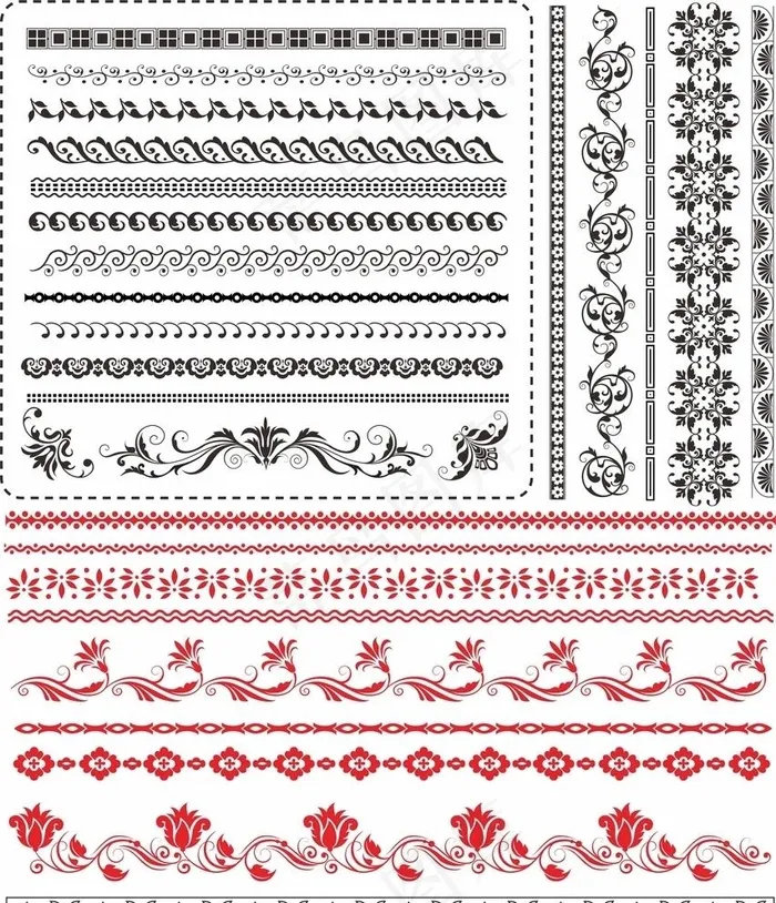 花边图片cdr矢量模版下载
