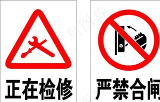 正在检修 严禁合闸 安全标识牌图片