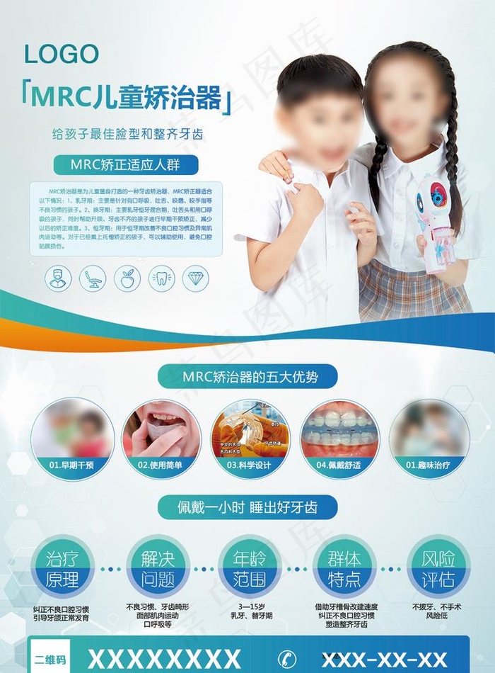 牙齿矫正诊室MRC矫正诊室挂画图片psd模版下载