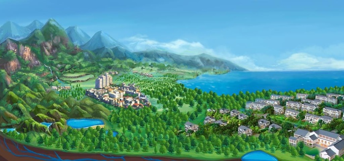 剖面风景图片(2560x1280)psd模版下载