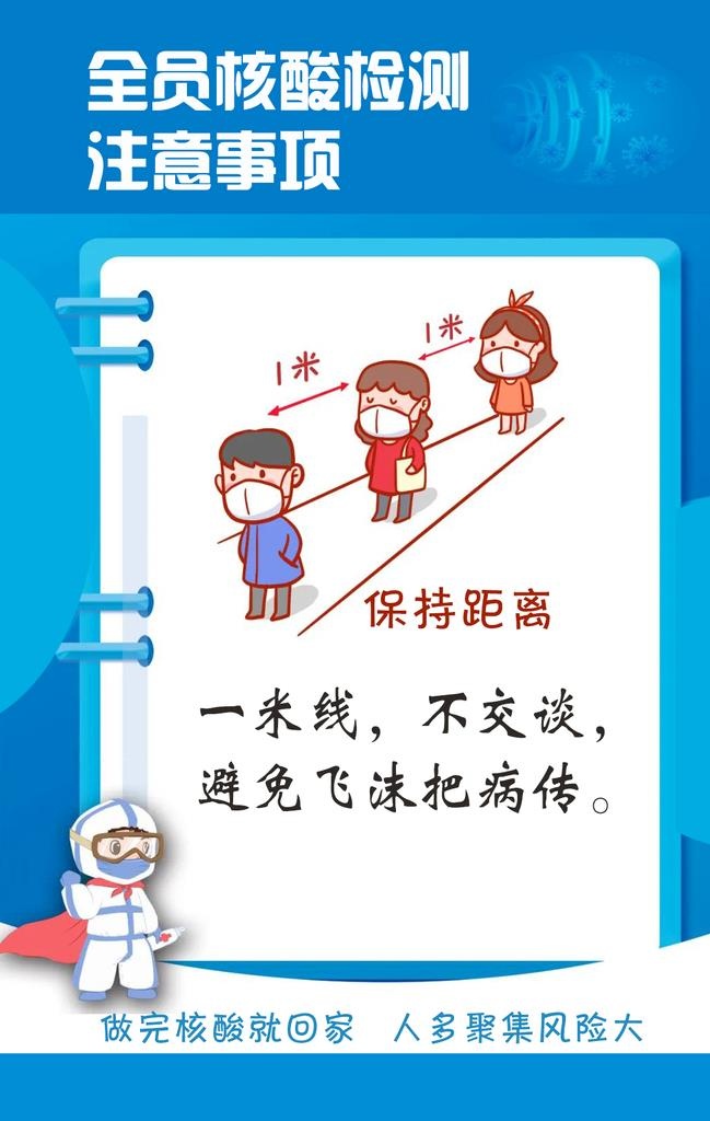 全员核酸注意事项图片(1080x1625)psd模版下载
