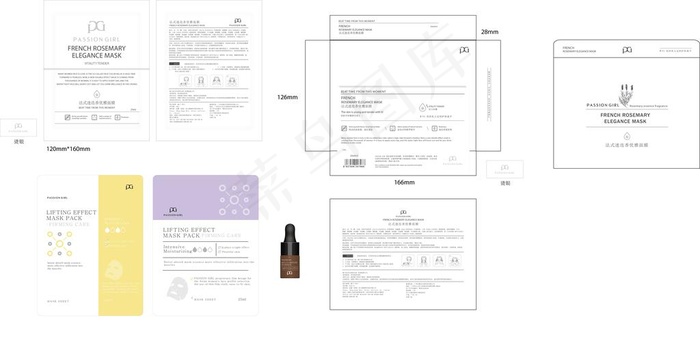 法式迷迭香优雅面膜图片ai矢量模版下载