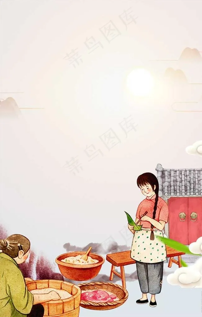 端午节背景图片(3543X5315(DPI:300))psd模版下载