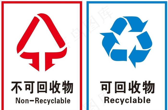 可回收物 不可回收物图片cdr矢量模版下载