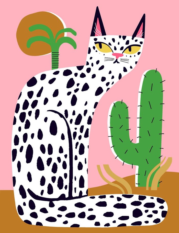 手绘卡通猫图片