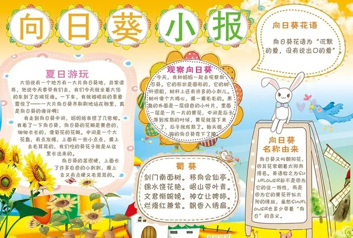 小学生小报图片(2480x1754)psd模版下载
