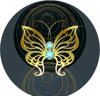 金色蝴蝶艺术玄关图片