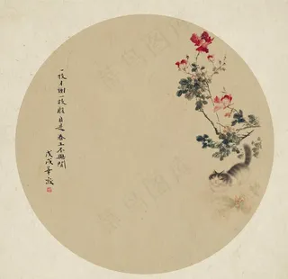 中国风工笔画背景图片