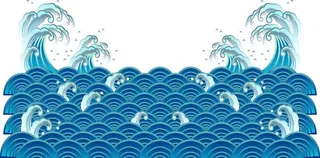 海浪矢量图素材图片