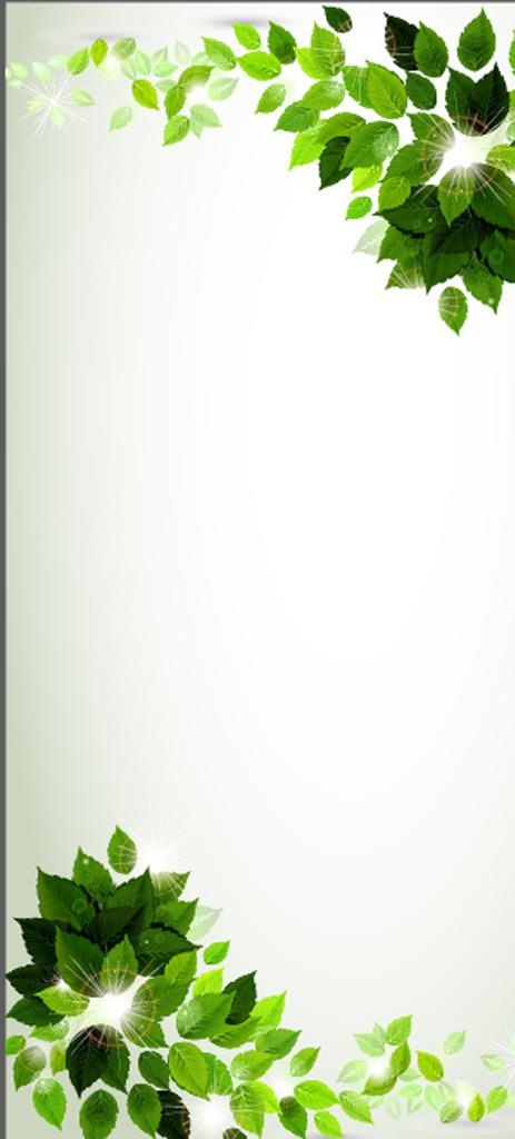 树叶环保展架图片