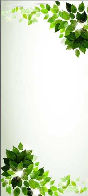 树叶环保展架图片