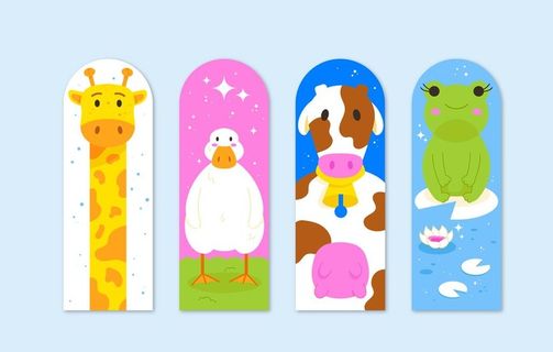 可爱卡通书签图片