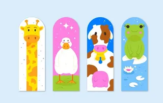 可爱卡通书签图片