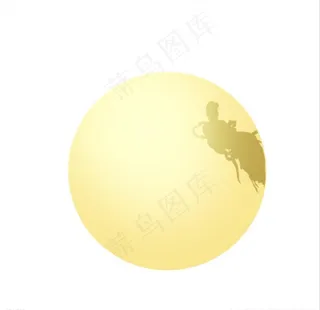 嫦娥奔月古风剪影图片