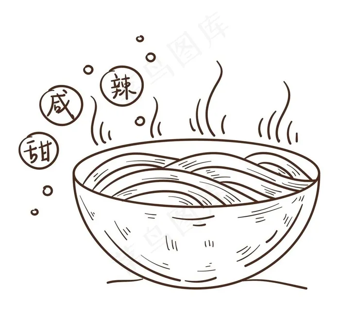 面条图标图片ai矢量模版下载