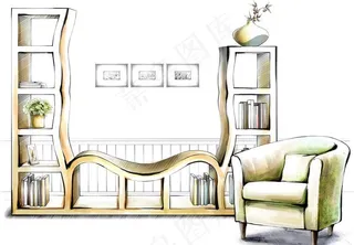 手绘 室内图片