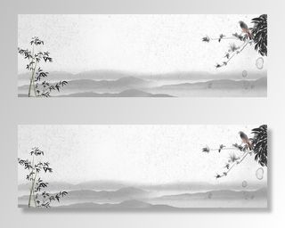 山水画背景图片