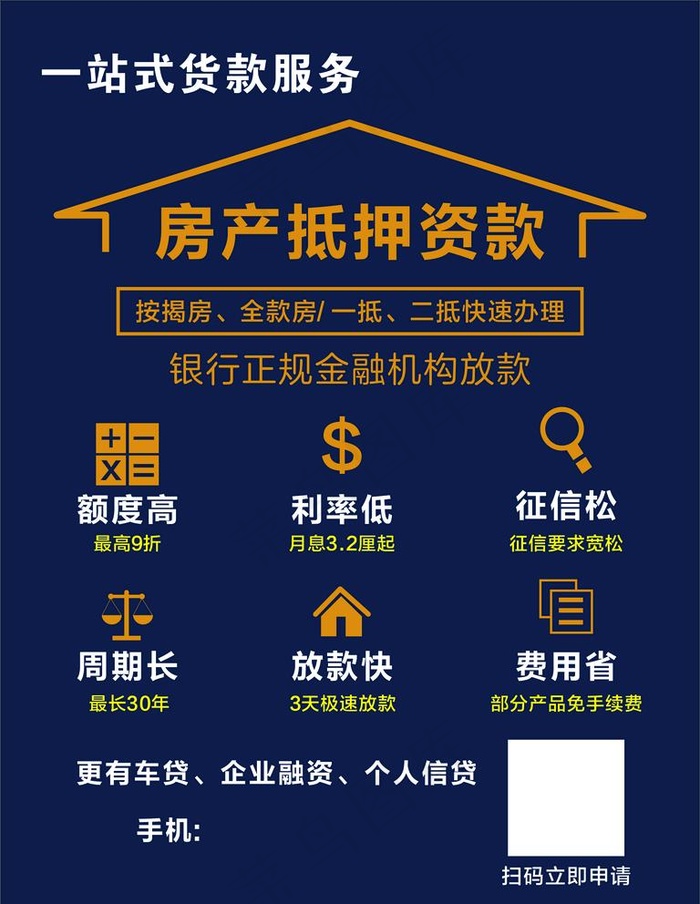 一站式贷款服务图片cdr矢量模版下载