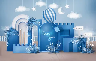 热气球宝宝宴会图片