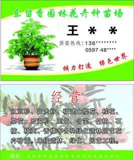 花卉名片图片