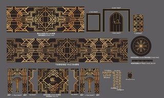 黑金盖茨比婚礼设计图片